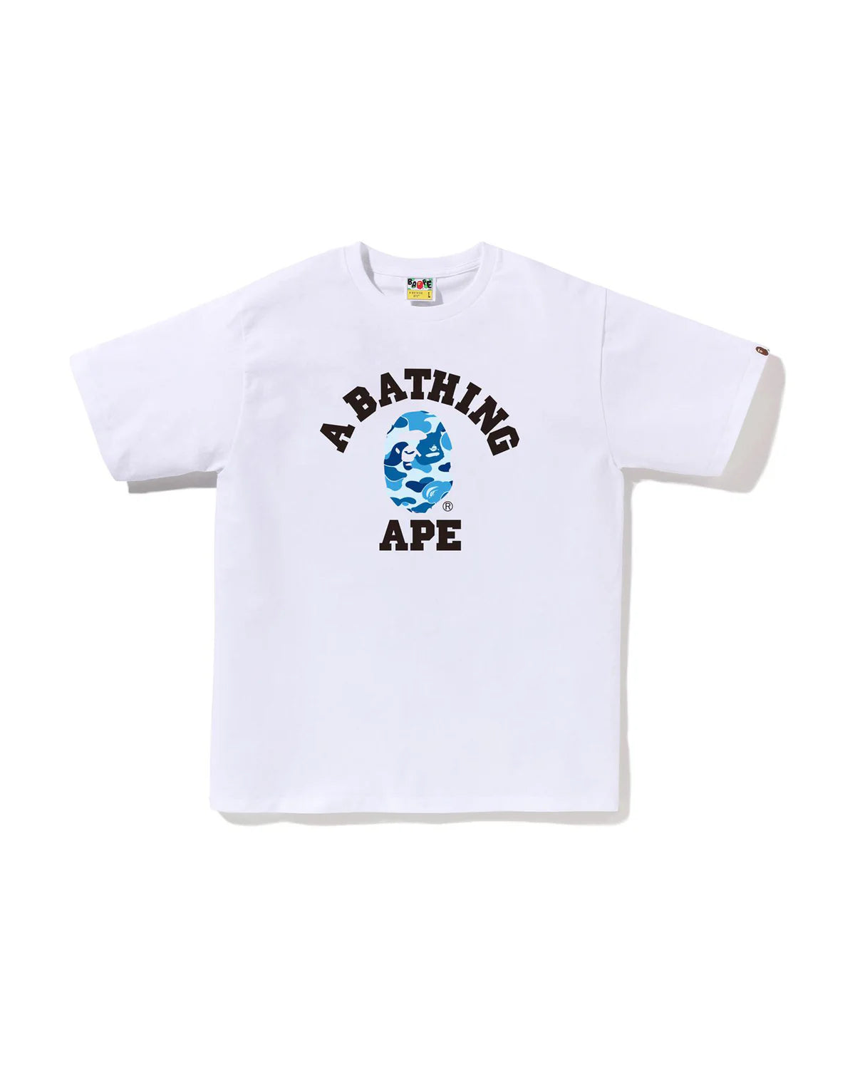 Bape Abc Camo College Tee White X Blue
