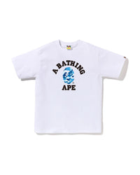 Bape Abc Camo College Tee White X Blue