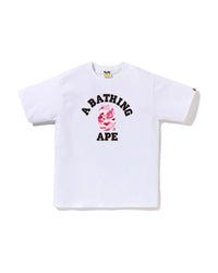 Bape Abc Camo College Tee White X Pink