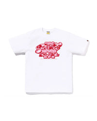 Bape Abc Camo Toon Asnka Tee White X Pink