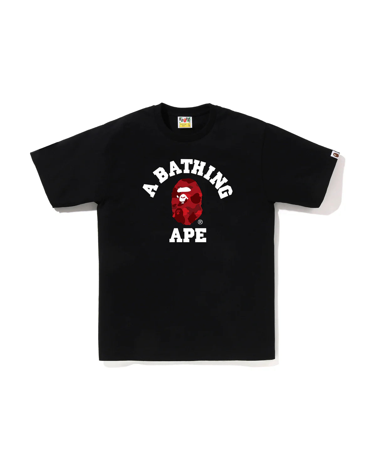 Bape Color Camo College Tee Black X Red