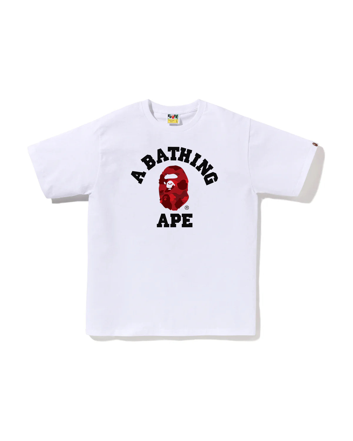 Bape Color Camo College Tee White X Red