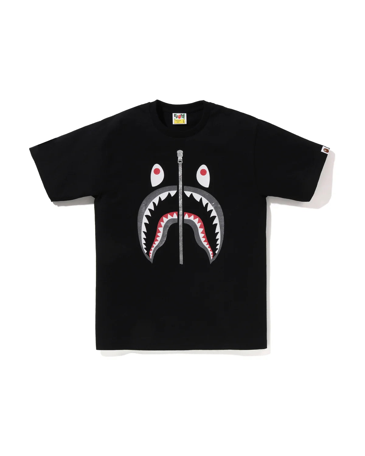 Bape Glitter Shark Tee Black