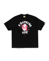 Bape Abc Camo Splash College Tee Black X Pink