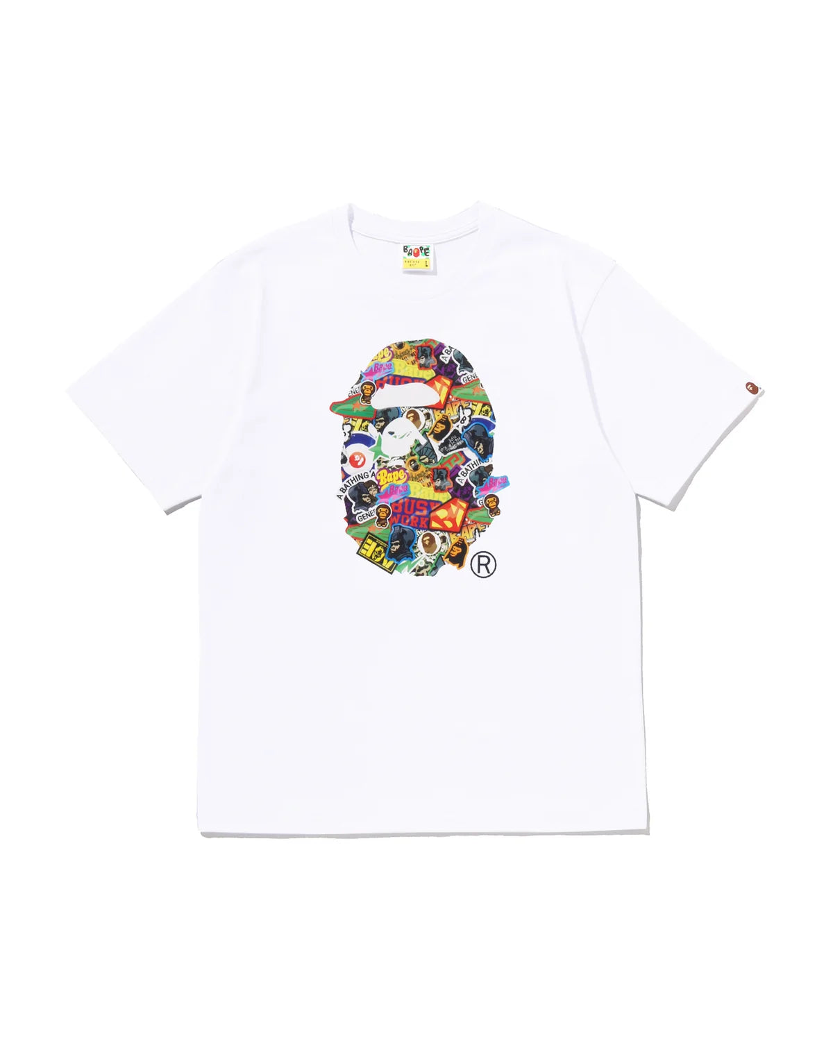 Bape Sticker Pack Ape Head Tee White