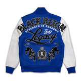 Roku Studio Reign Varsity Rhinestone Jacket Royal Blue