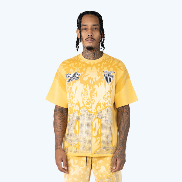 Smoke Rise Men’s Dystopia Graphic Tee Ochre Yellow