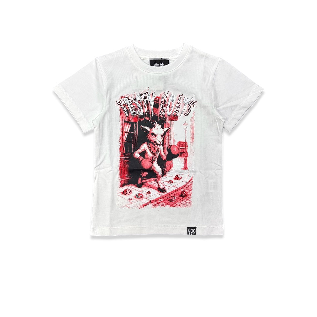 Denimicity kids From Sheeps To Goat Tee White/Red