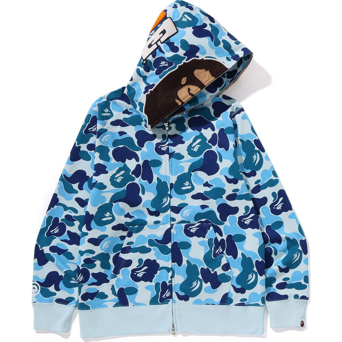 Bape Men's Abc Camo 2nd Ape Full Zip Hoodie Blue – VIP Clothing Stores