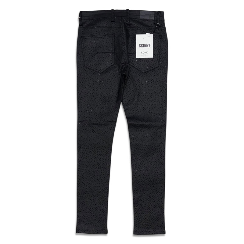 KDNK Men's  Rhinestone skinny Jeans – Black