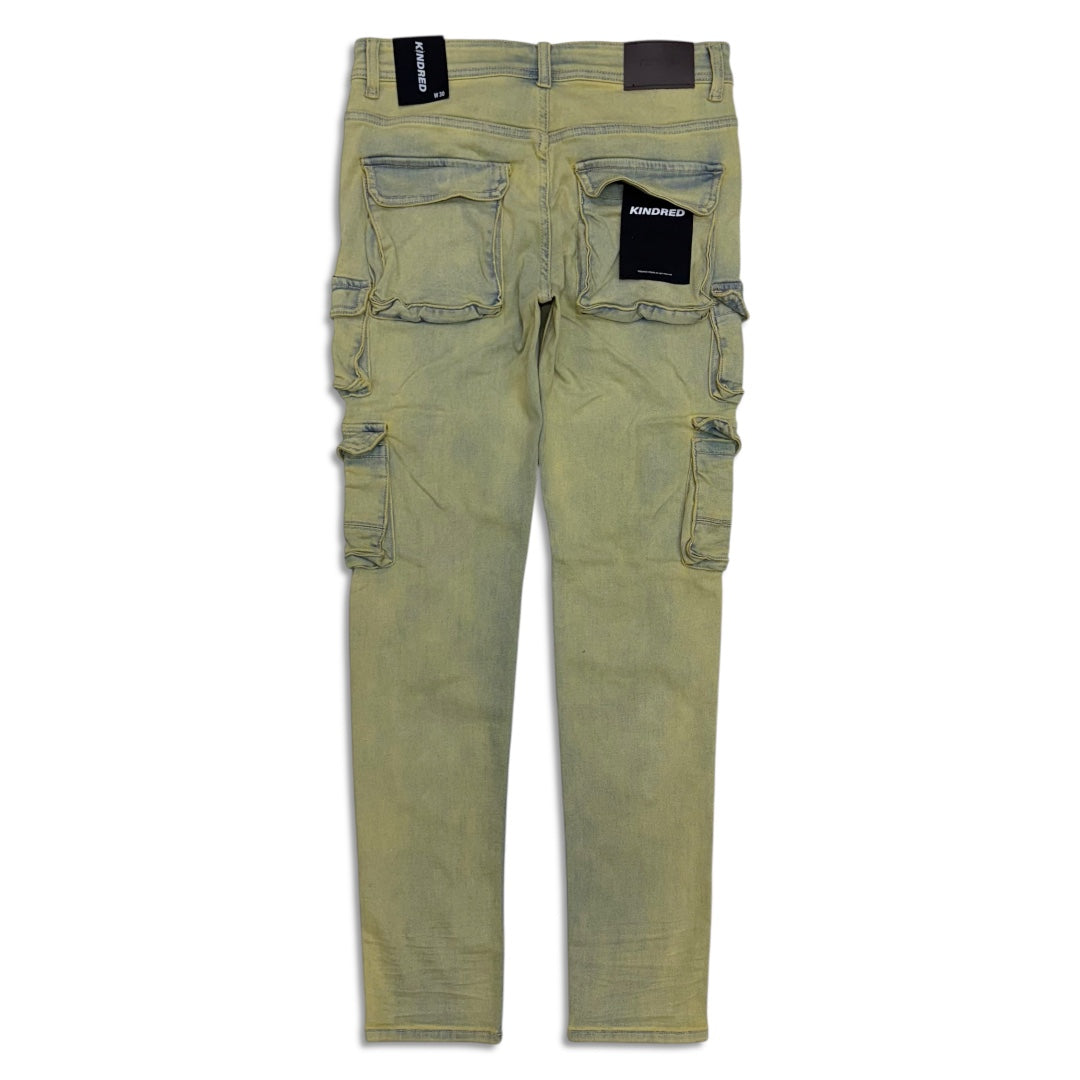 Kindred Men’s blue faded tinted indigo denim jean