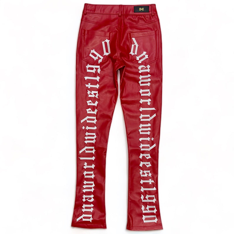 DNA premium (red/white “world wide handcrafted leather pant)