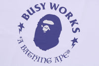 Bape Men’s Busy Works Relaxed Fit Tee White X Purple
