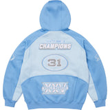 Supreme Football Zip Up Hoodie Light Blue