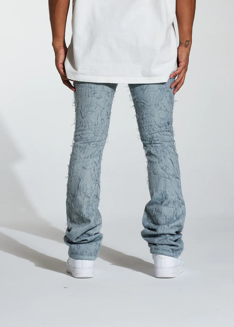 Crysp denim (blue arctic flare stacked jean-08)