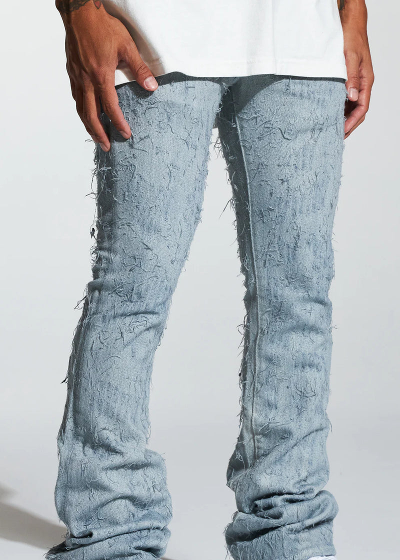 Crysp denim (blue arctic flare stacked jean-08)