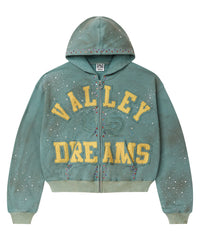 Vale Forever Bank Zip Up Hoodie Green