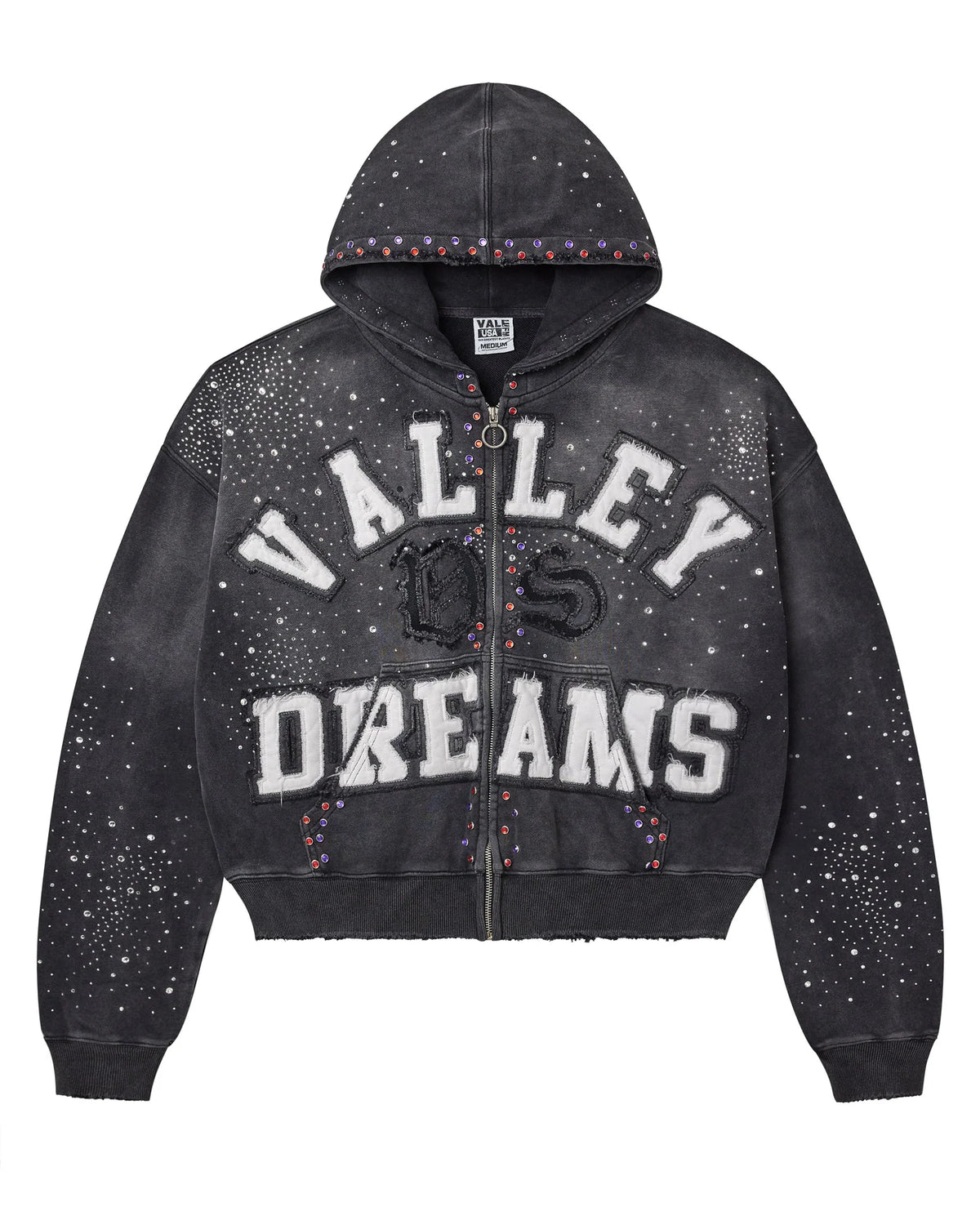 Vale Forever Classico Zip Up Hoodie Black