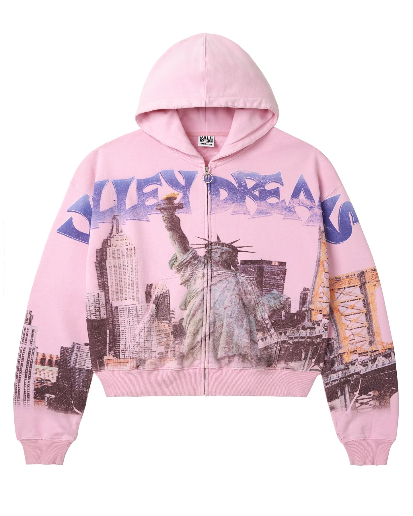 Vale Forever Nyc Zip Up Hoodie Pink