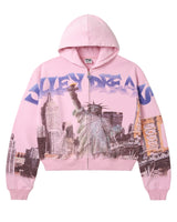 Vale Forever Nyc Zip Up Hoodie Pink