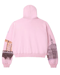 Vale Forever Nyc Zip Up Hoodie Pink