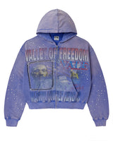 Vale Forever Freedom Zip Up Hoodie Blue
