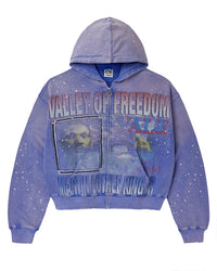 Vale Forever Freedom Zip Up Hoodie Blue