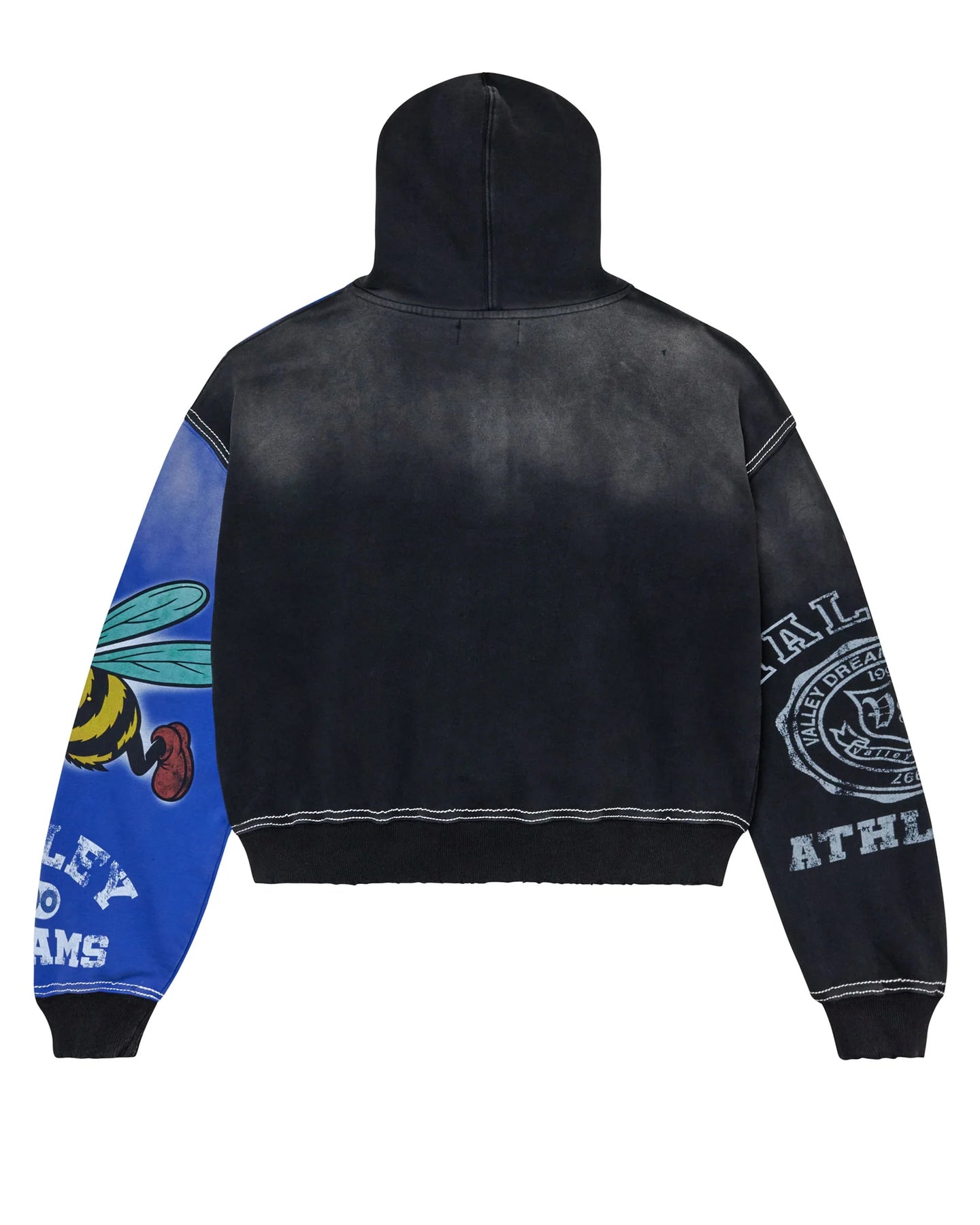 Vale Forever Bipolar Big Zip Up Hoodie Blue