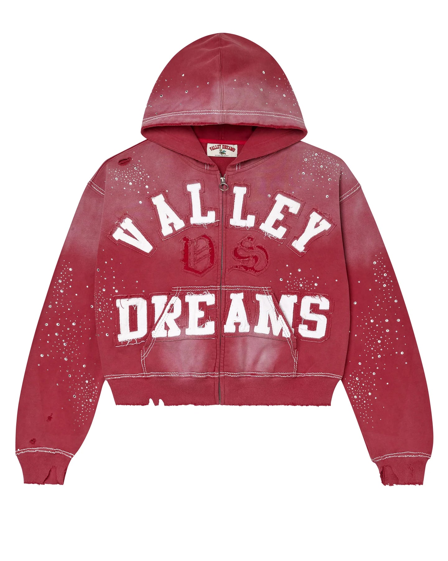 Vale Forever Classico Zip Up Hoodie Ruby Red