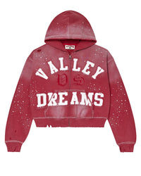 Vale Forever Classico Zip Up Hoodie Ruby Red
