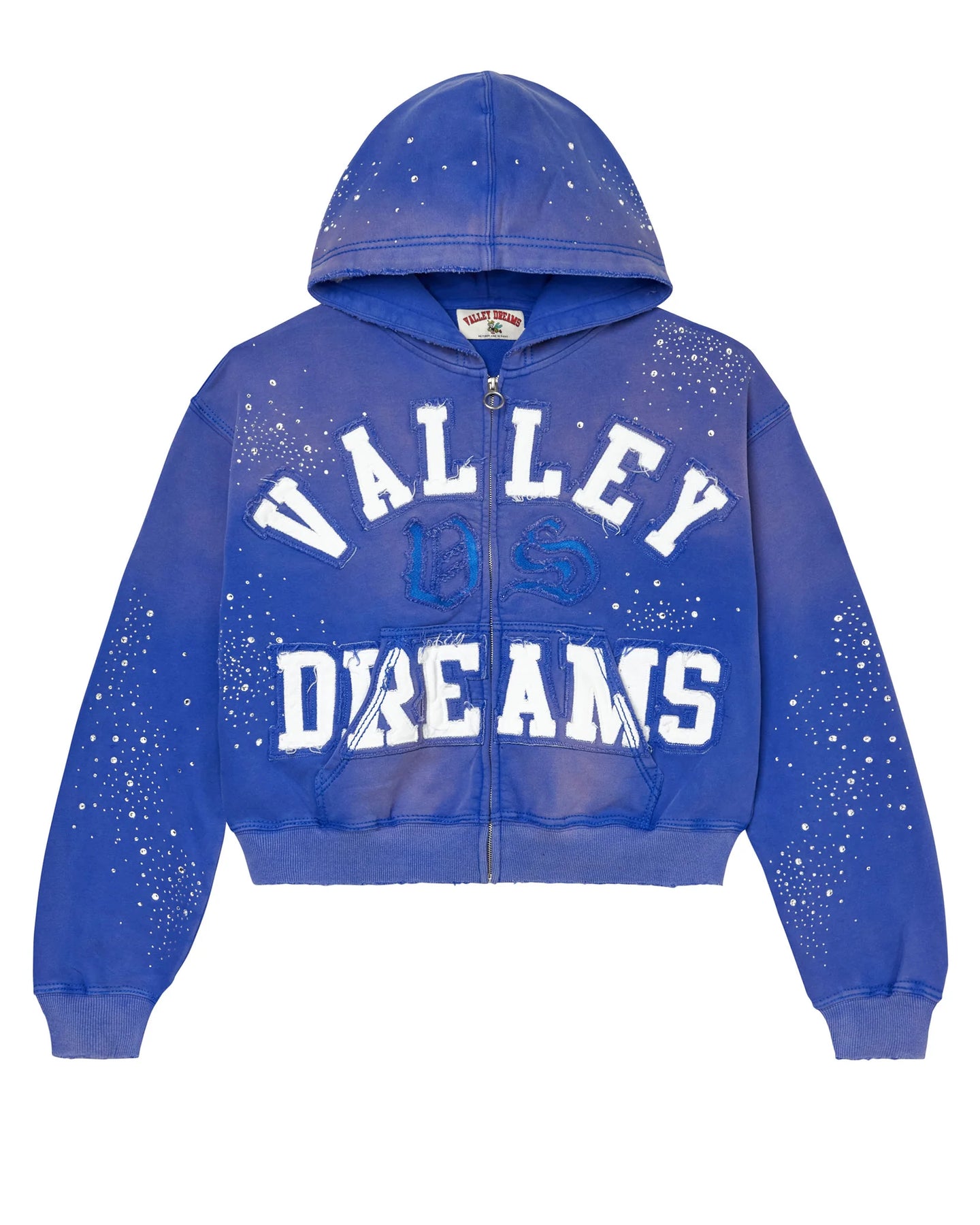 Vale Forever Classico Zip Up Hoodie Sapphire Blue