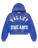 Vale Forever Classico Zip Up Hoodie Sapphire Blue