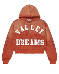 Vale Forever Classico Zip Up Hoodie Orange