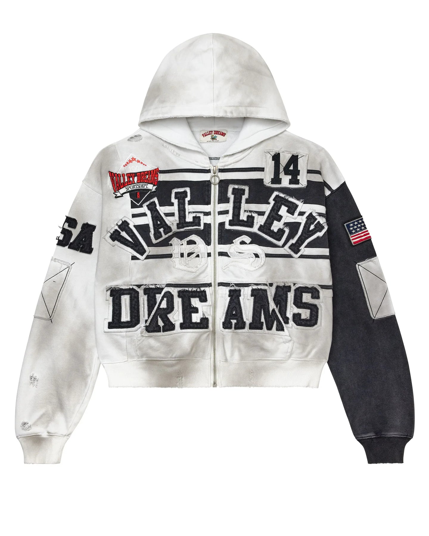 Vale Forever Collage Zip Up Hoodie Oreo