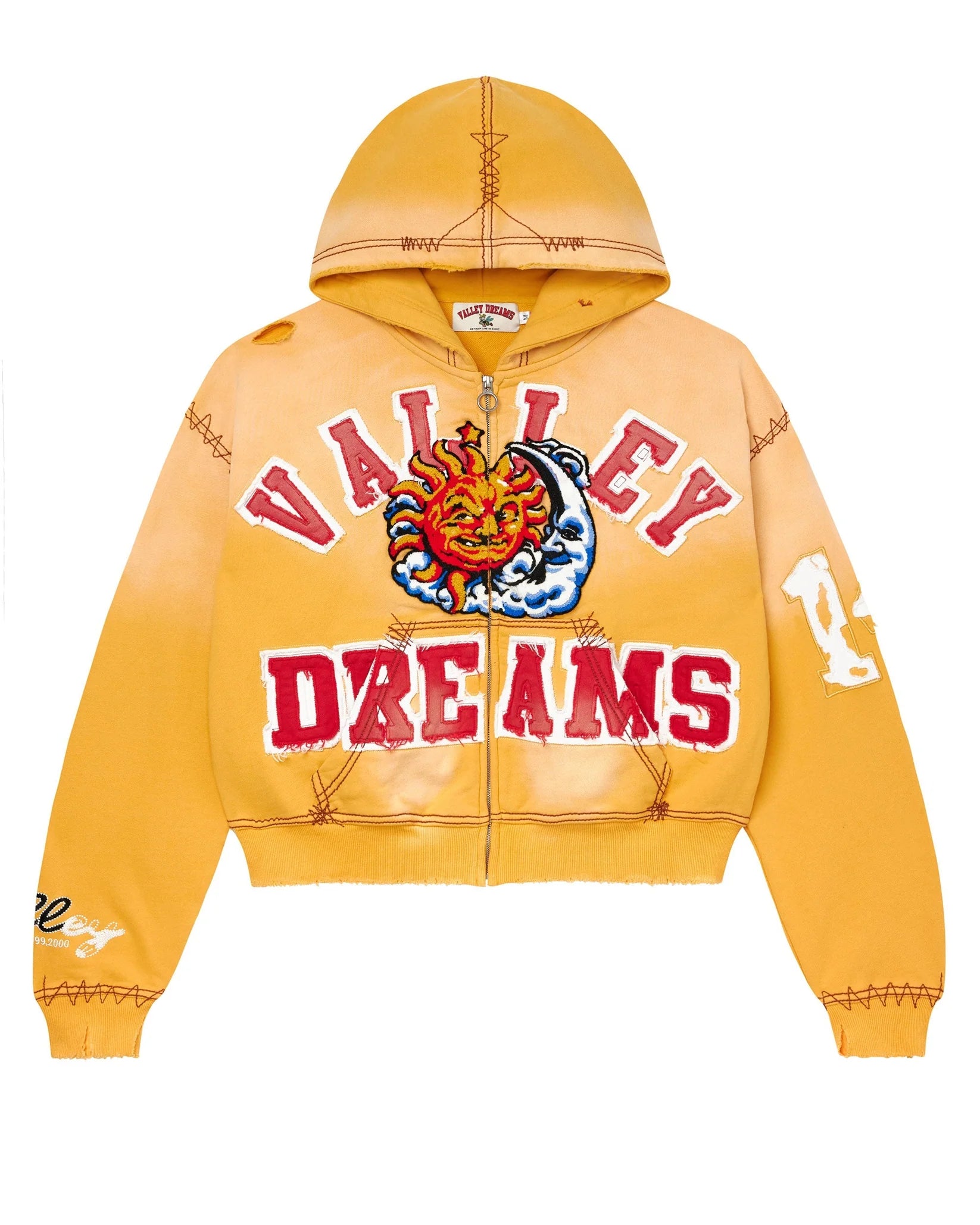 Vale Forever Sunny Zip Up Hoodie Yellow