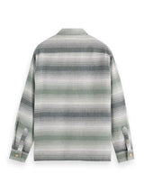 Scotch & Soda Stripe Waffle Shirt - Amsterdam Green Stripe