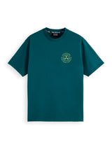 Scotch & Soda Men's Tennis Club Artwork Tee - Pitch Green