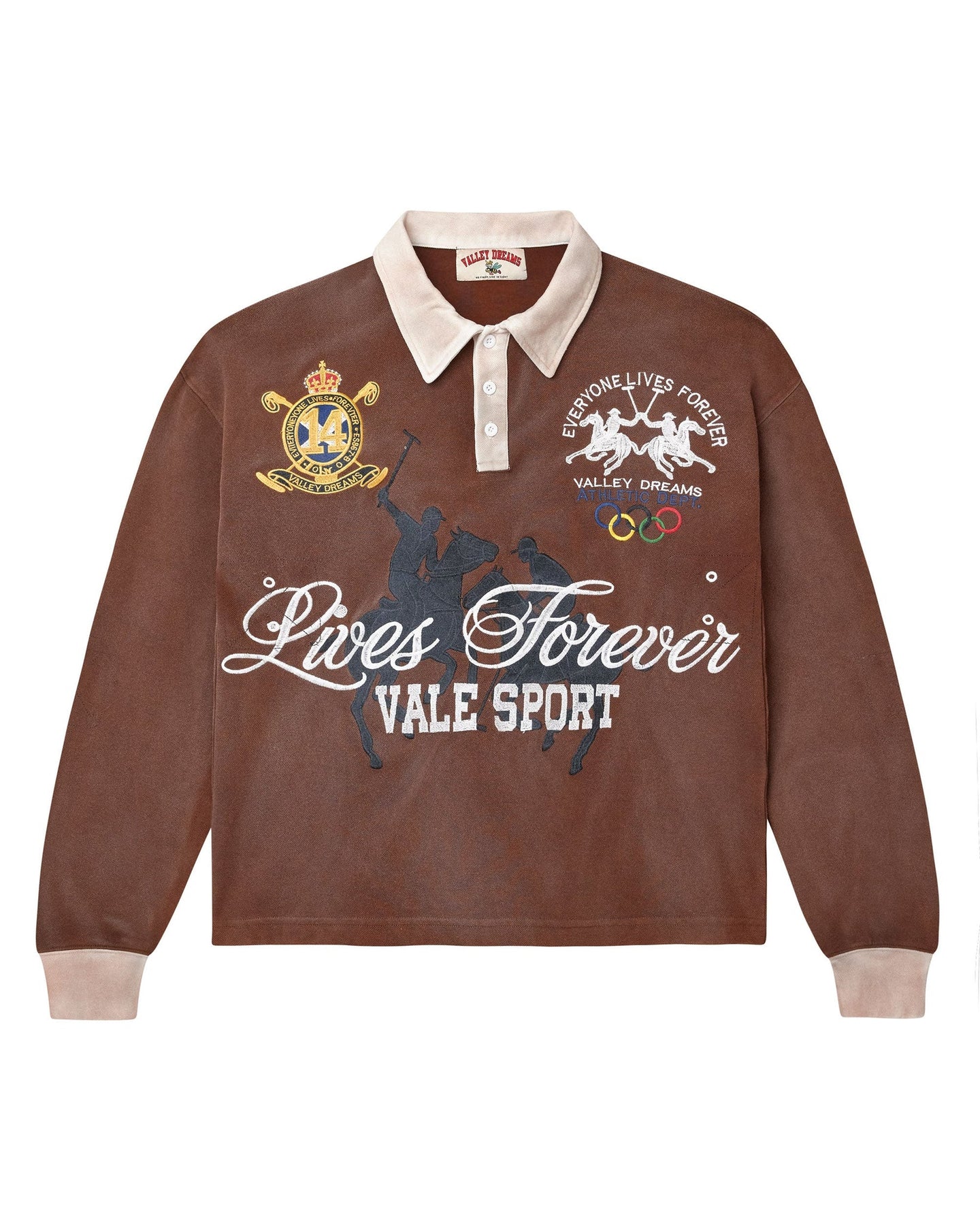 Vale Forever Vanderbilt Rugby L/S Shirt Brown