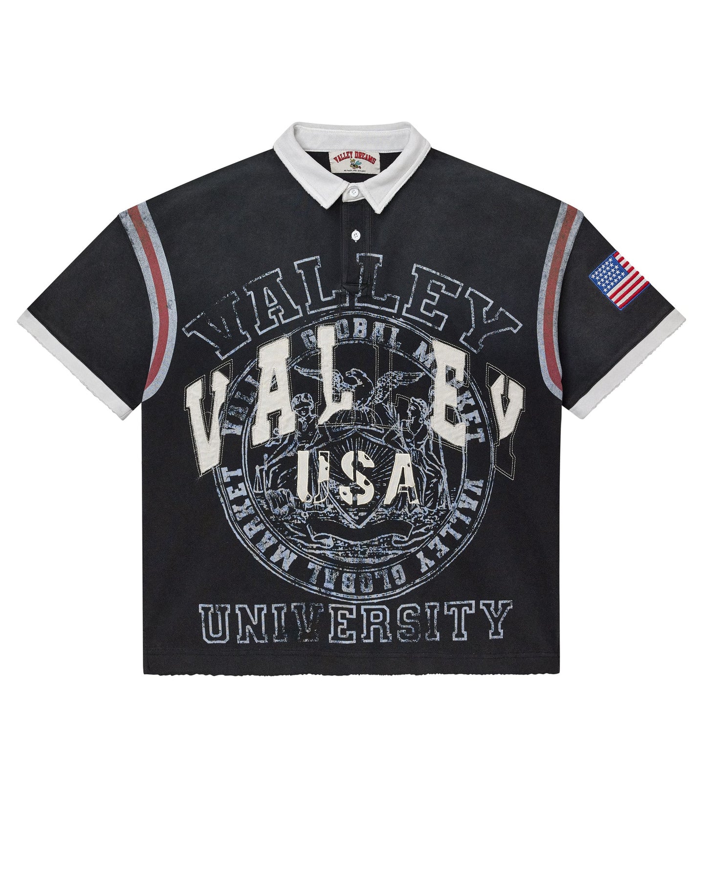 Vale Forever Valley Usa Rugby Polo Black