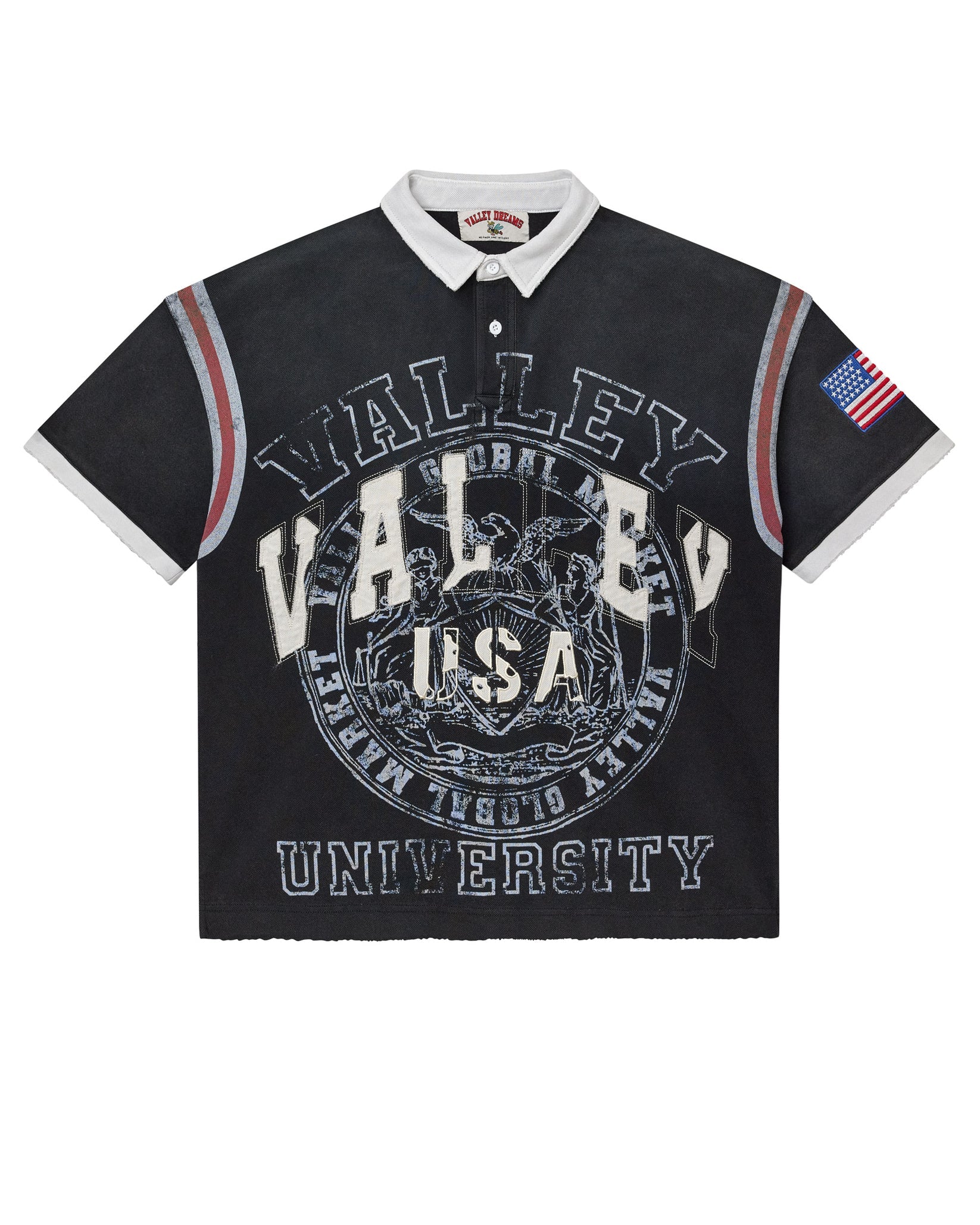 Vale Forever Valley Usa Rugby Polo Black