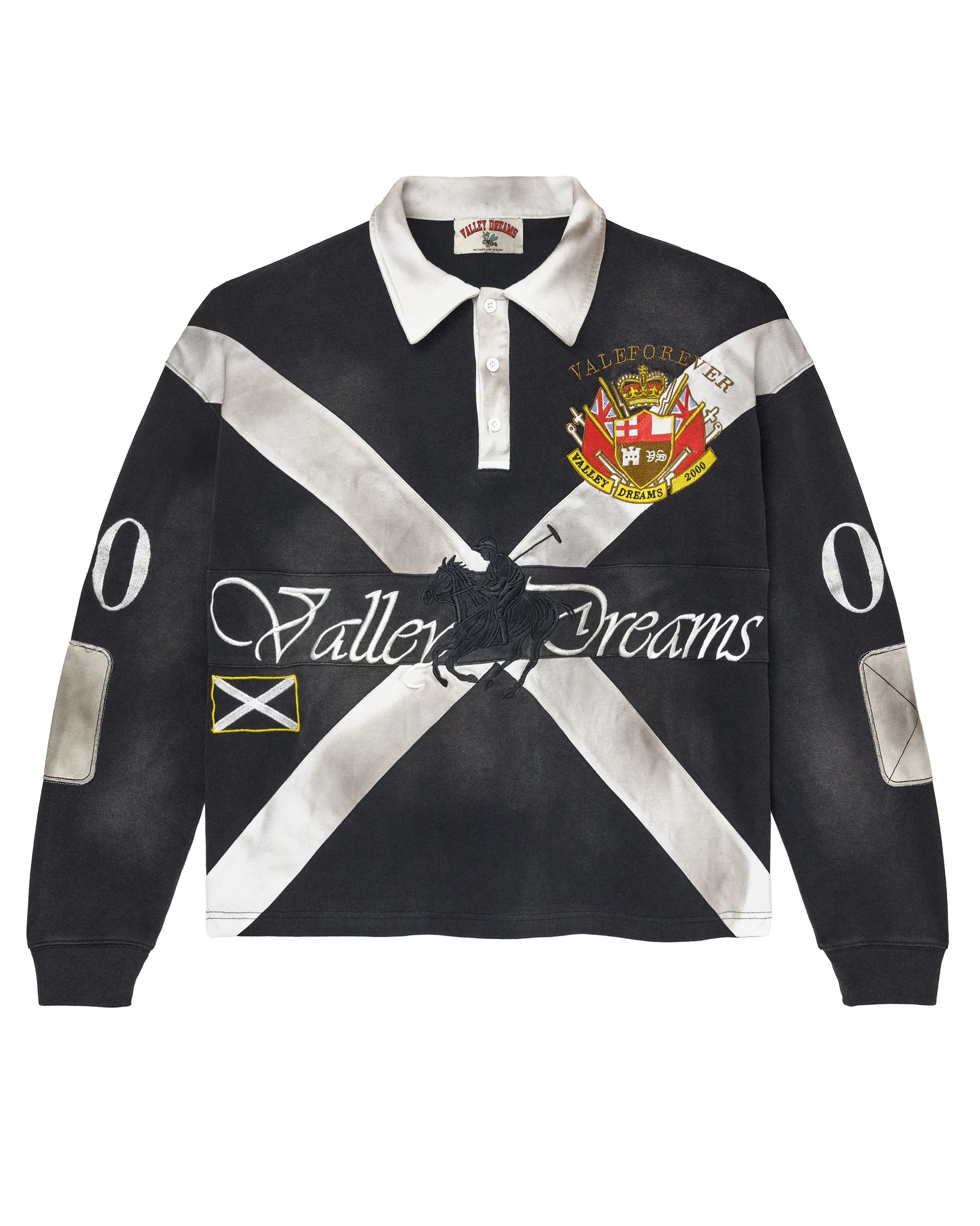 Vale Forever Stallion Rugby L/S Polo Black