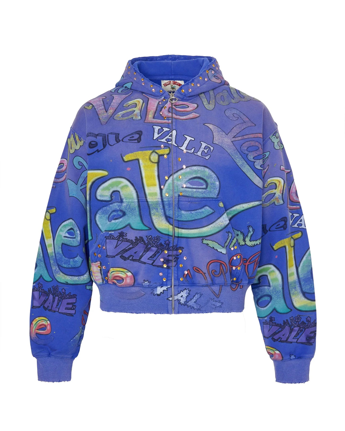Vale Forever Iceberg Zip Up Hoodie Blue