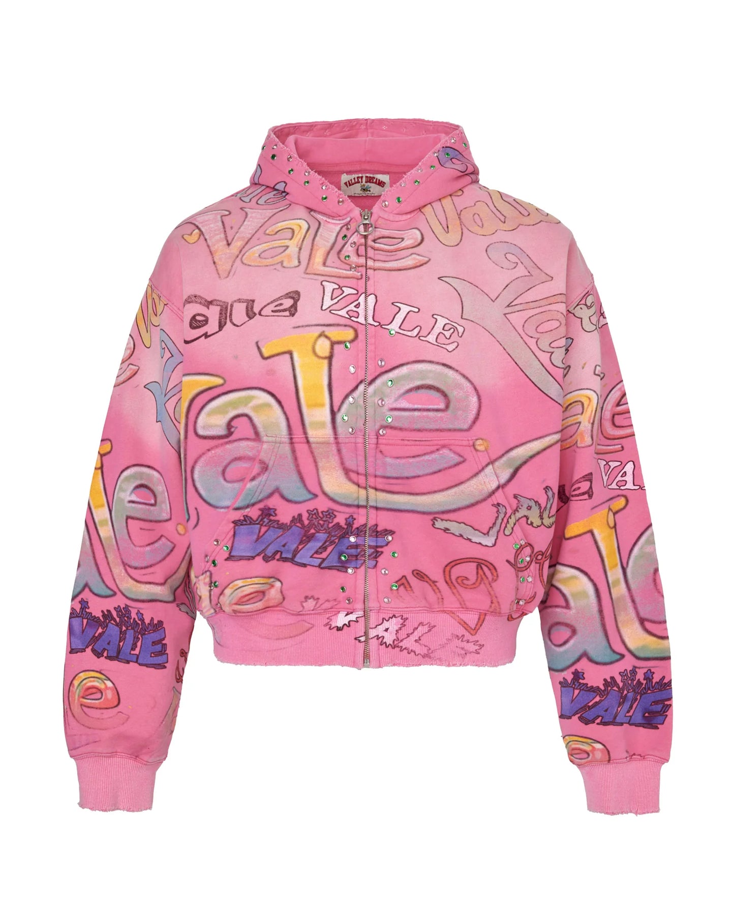 Vale Forever Bubblegum Zip Up Hoodie Pink