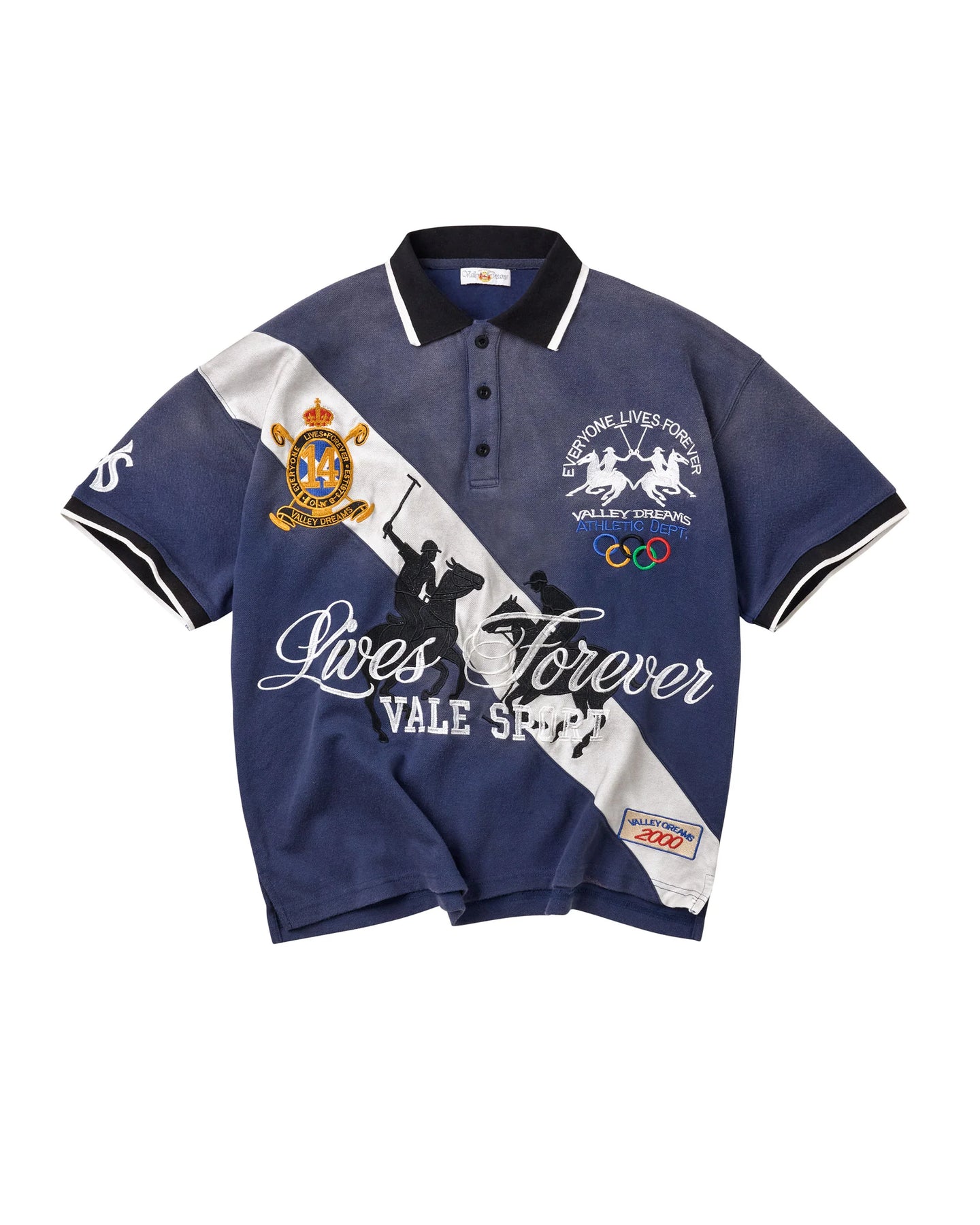 Vale Forever Wales Polo Navy Blue