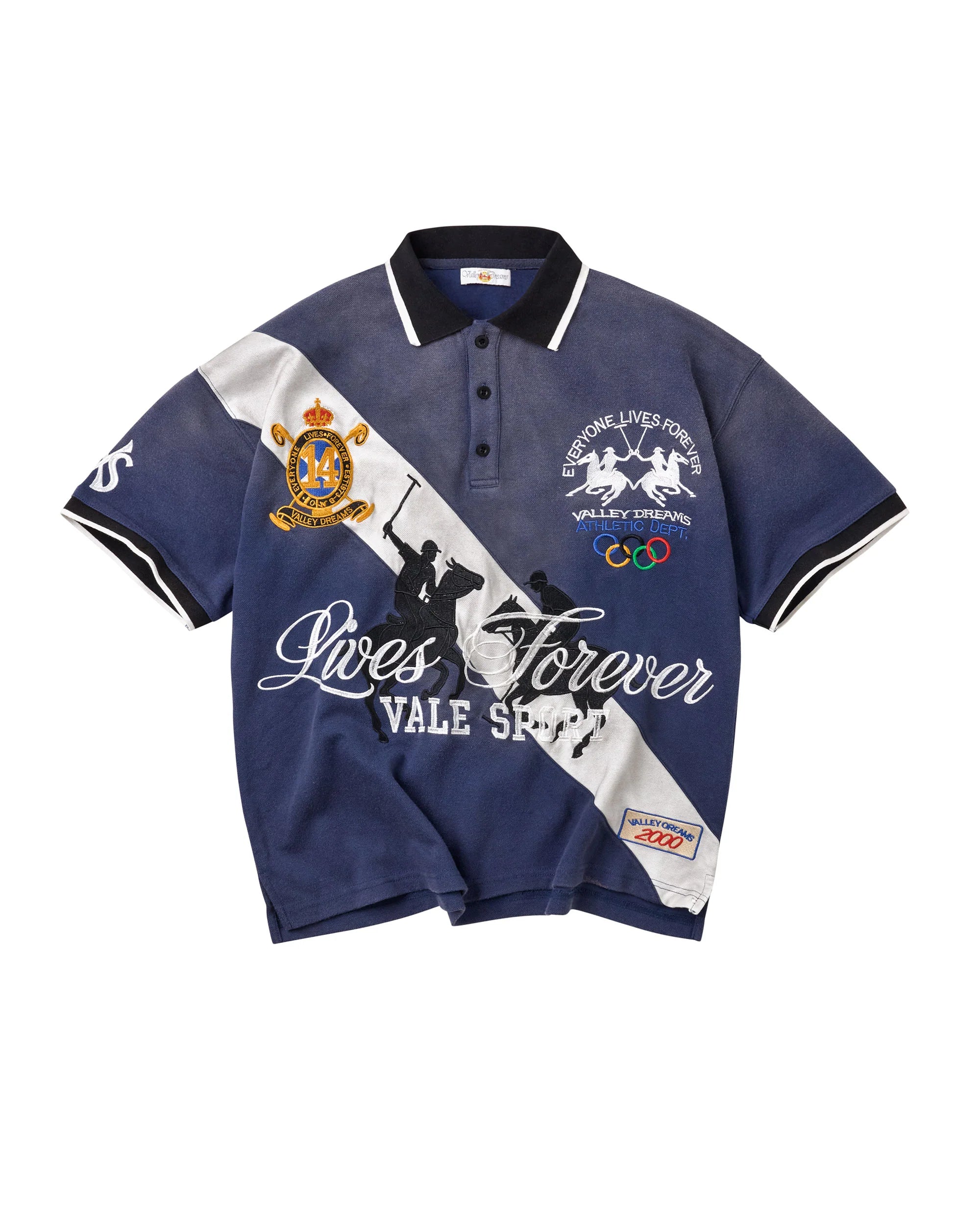 Vale Forever Wales Polo Navy Blue