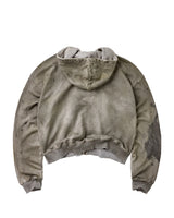 Vale Forever Varsity Zip Up Hoodie Vintage Washed Grey