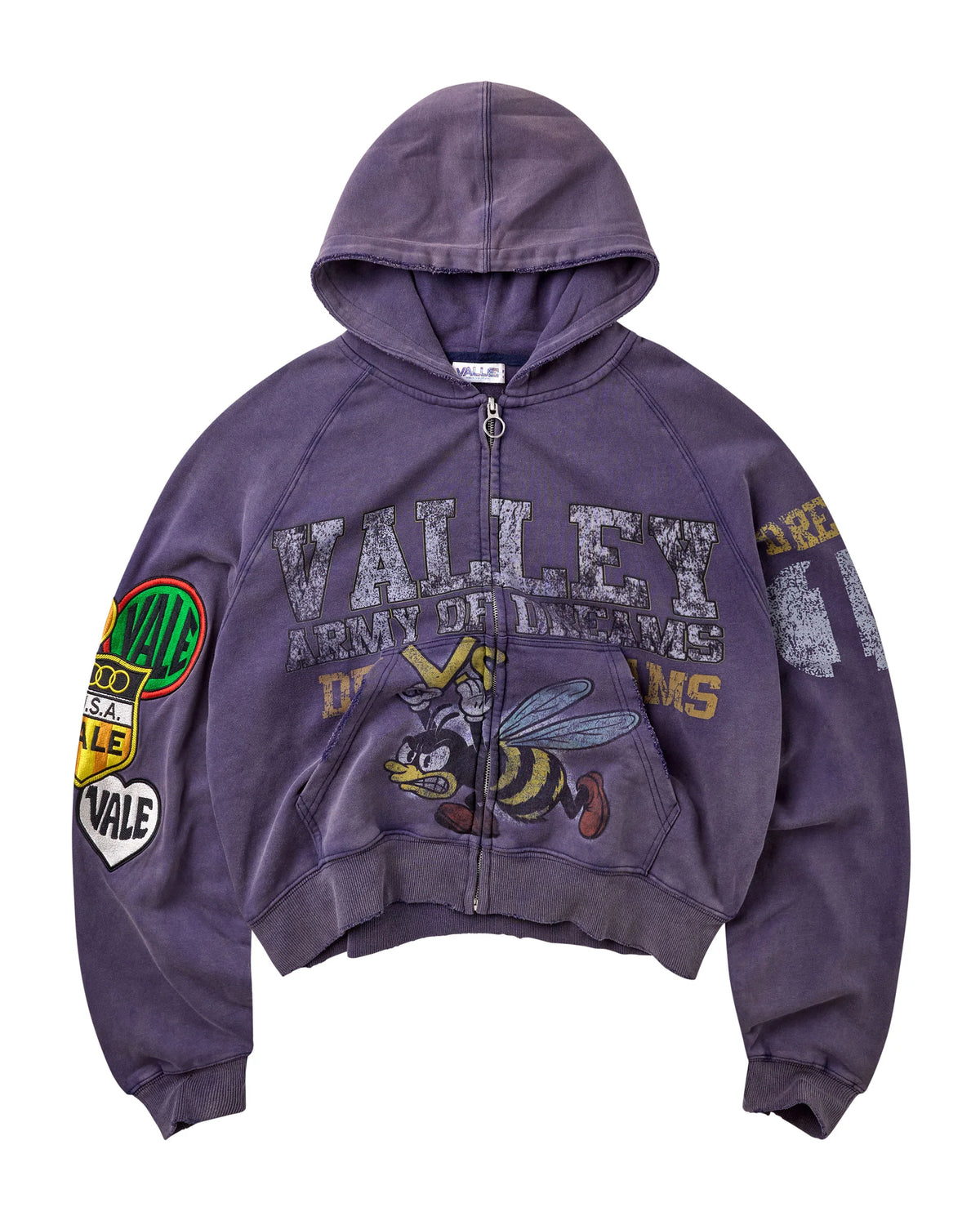 Vale Forever Army Zip Up Hoodie purple