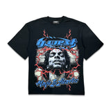 G west Men's made in heaven tee Black/red/royal blue