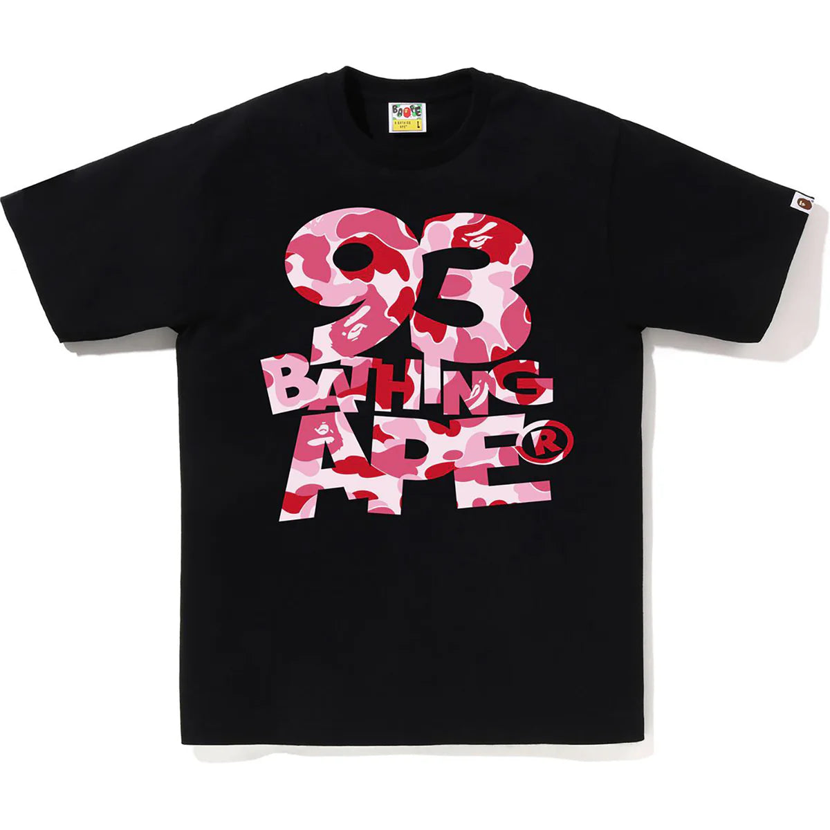 Bape Men’s ABC Camo 93 Bathing Ape Tee Black x Pink