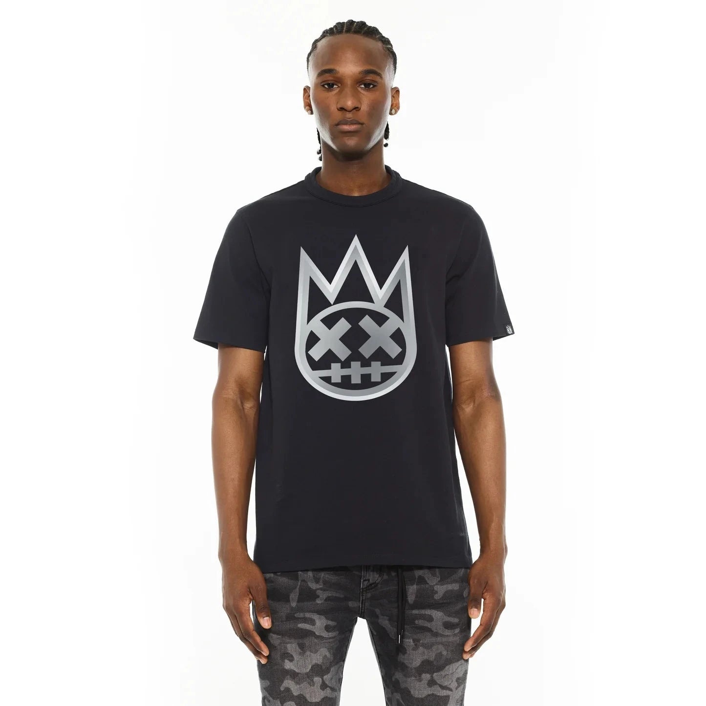 Cult of individuality Crew Neck Logo Tee in Forged Iron